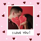 valentijnskaart foto i love you hartjes